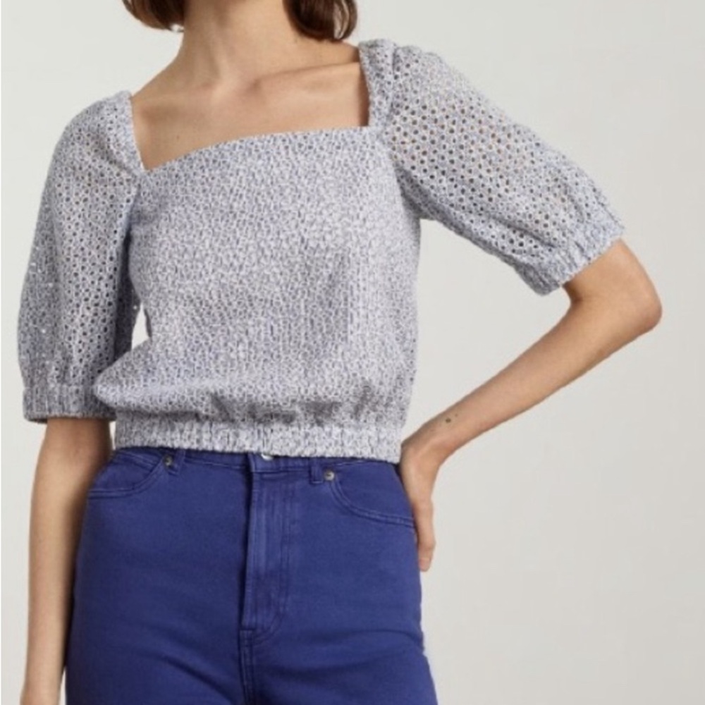 100% Cotton Eyelet top from Everlane